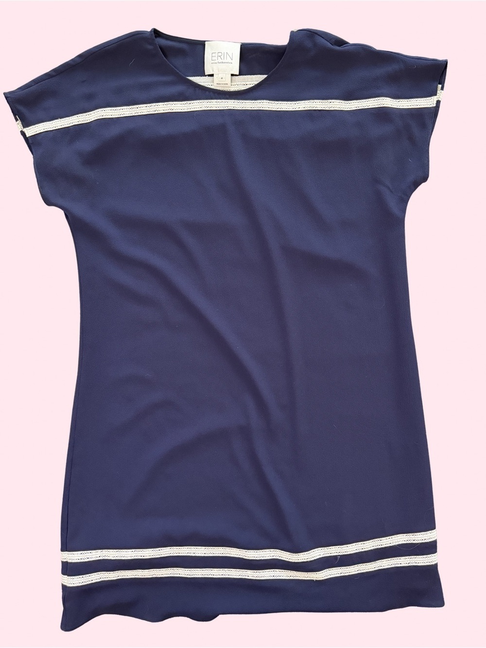 ERIN by Erin Fetherston Navy and White Mini Dress